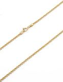 Cadena Torzal 1.5 mm 50 cm Oro Sólido 14k