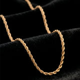 Cadena Torzal 1.5 mm 40 cm Oro Sólido 14k