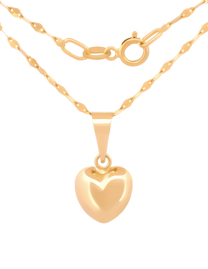 Cadena Gargantilla Dama Corazón Oro 10k Sólido