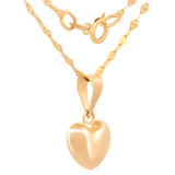 Cadena Gargantilla Dama Corazón Oro 10k Sólido
