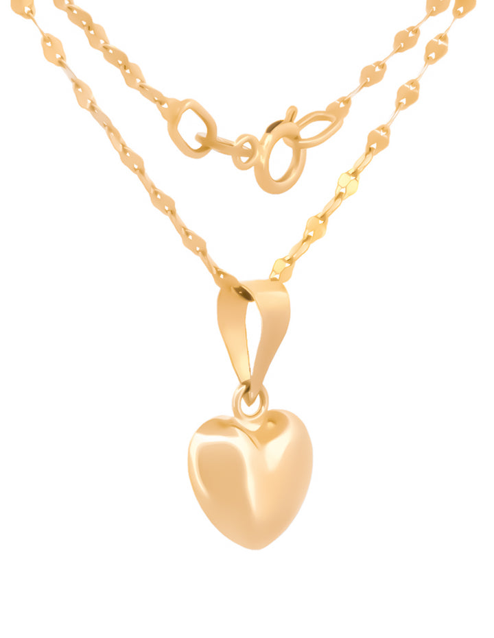 Cadena Gargantilla Dama Corazón Oro 10k Sólido