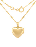 Cadena Con Dije De Corazón Relicario Love Oro Sólido 14k