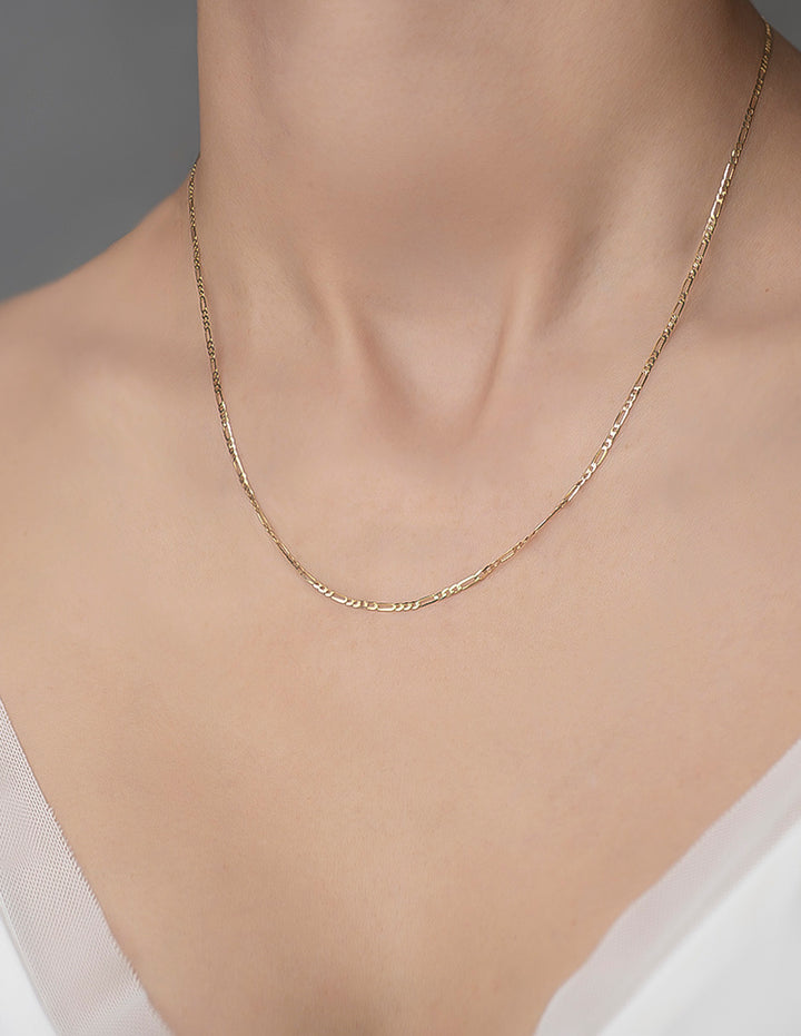 Cadena Estilo Cartier Diamantada Oro Italiano Sólido 10k 55 cm
