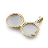 Dije Circulo Relicario 1.2 cm Oro Sólido 14k