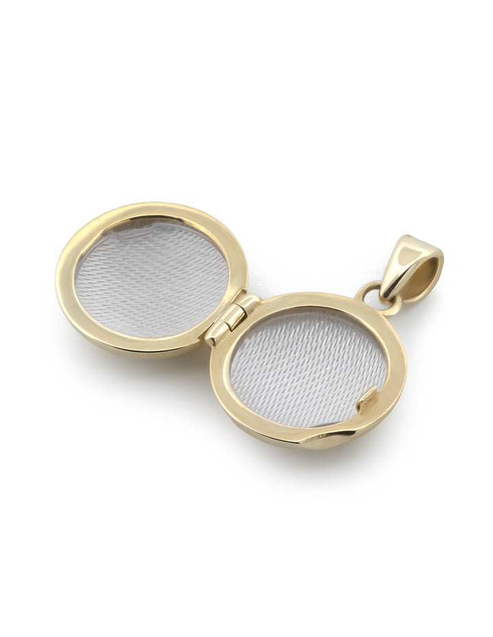 Dije Circulo Relicario 1.2 cm Oro Sólido 10k
