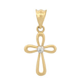 Dije Cruz  Oro Sólido 14k