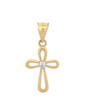 Dije Cruz  Oro Sólido 14k
