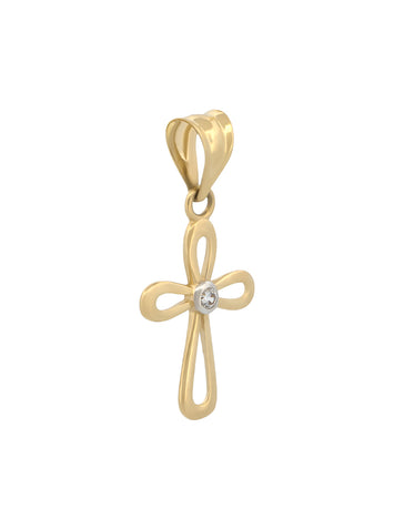 Dije Cruz  Oro Sólido 14k