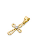 Dije Cruz  Oro Sólido 14k
