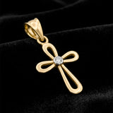 Dije Cruz  Oro Sólido 14k
