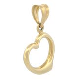 Dije Corazón Chico Curvo Para Dama Oro Sólido 14k