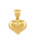 Dije Corazón Liso 1.0 cm Oro Sólido 14k
