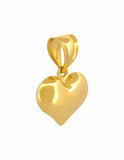 Dije Corazón Liso 1.0 cm Oro Sólido 14k