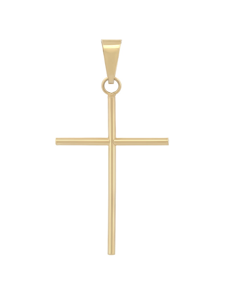 Dije Cruz Tubo 3 cm Oro 10k