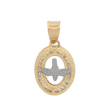 Dije Espititu Santo Chico Contorno 1.1 Cm Oro sólido 14k