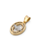 Dije Espititu Santo Chico Contorno 1.1 Cm Oro sólido 14k