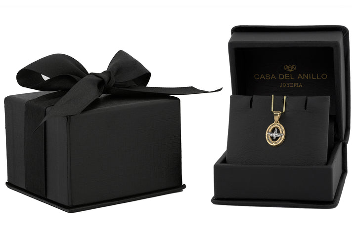 Dije Espititu Santo Chico Contorno 1.1 Cm Oro sólido 14k