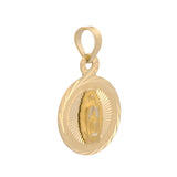 Medalla Dije Virgen De Guadalupe Facetada 1.5 cm Oro Sólido 14k