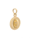 Medalla Dije Virgen De Guadalupe Facetada 1.5 cm Oro Sólido 14k