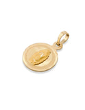 Medalla Dije Virgen De Guadalupe Facetada 1.5 cm Oro Sólido 14k