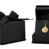 Medalla Dije Virgen De Guadalupe Facetada 1.5 cm Oro Sólido 14k