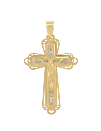 Dije Cristo Con Contorno 2.5 cm Oro Sólido 10k