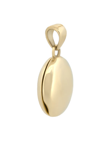 Dije Oval Relicario 1.3 cm Oro Sólido 14k