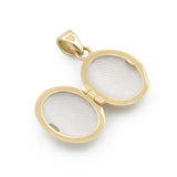 Dije Oval Relicario 1.3 cm Oro Sólido 14k