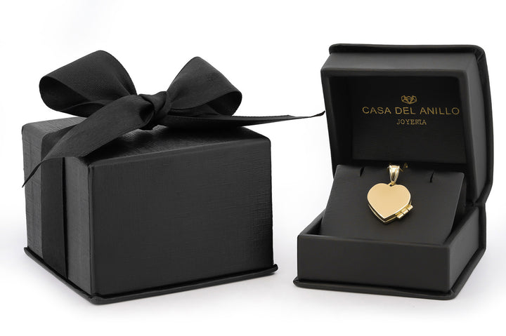 Dije Relicario Corazón 1.6 cm  Oro Sólido 14k