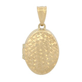 Dije Relicario Oval Facetado Oro Sólido 10k