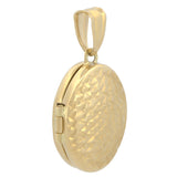 Dije Relicario Oval Facetado Oro Sólido 10k