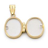 Dije Relicario Oval Facetado Oro Sólido 10k