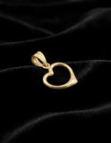 Dije Corazón Chico Curvo Para Dama Oro Sólido 14k