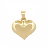 Dije Corazon Facetado 2 Vistas Oro Amarillo Sólido 14k