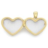 Dije Corazón Relicario Liso 1.5 cm  Oro Sólido 14k