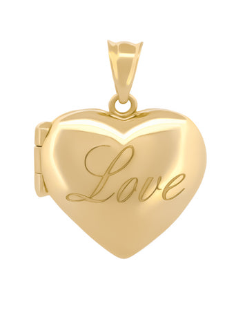 Dije Corazón Relicario Love Oro Sólido 10k