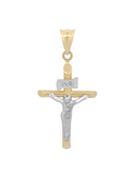 Dije Cristo Tubular 2.1 cm Oro Sólido 14k