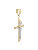 Dije Cristo Tubular 2.1 cm Oro Sólido 14k