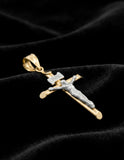 Dije Cristo Tubular 2.1 cm Oro Sólido 14k