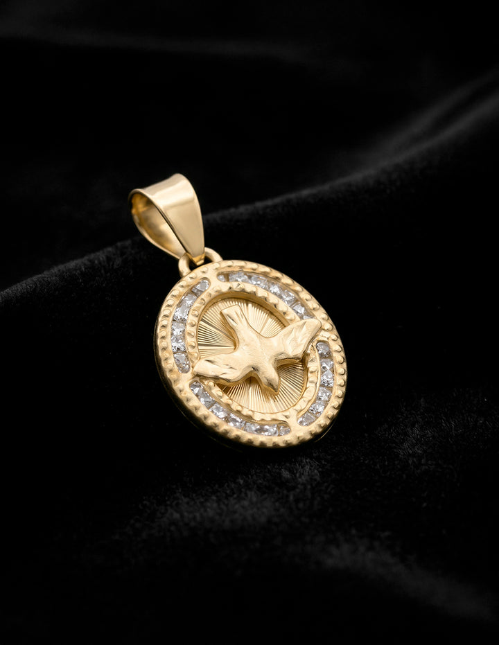 Dije Espititu Santo Chico Bebe 1.1 Cm Oro sólido 14k