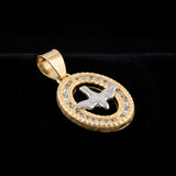 Dije Espititu Santo Chico Contorno 1.1 Cm Oro sólido 14k