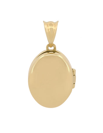 Dije Oval Love Relicario 1.5 cm  Oro Sólido 14k
