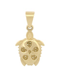 Dije Tortuga Piedras 1.5 cm Oro Sólido 10k