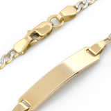 Esclava Barbada Diamantada Ajustable 16 a 14 cm Oro Sólido 14k