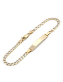 Esclava Barbada Diamantada 20.5 cm 4 mm Oro Sólido 14k