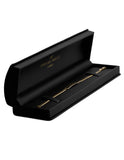 Esclava Barbada Diamantada 20.5 cm 4 mm Oro Sólido 14k