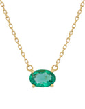 Gargantilla Esmeralda Natural Oro Sólido 18k