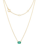 Gargantilla Esmeralda Natural Oro Sólido 18k