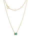 Gargantilla Esmeralda Natural Oro Sólido 18k