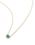 Gargantilla Esmeralda Natural Oro Sólido 18k